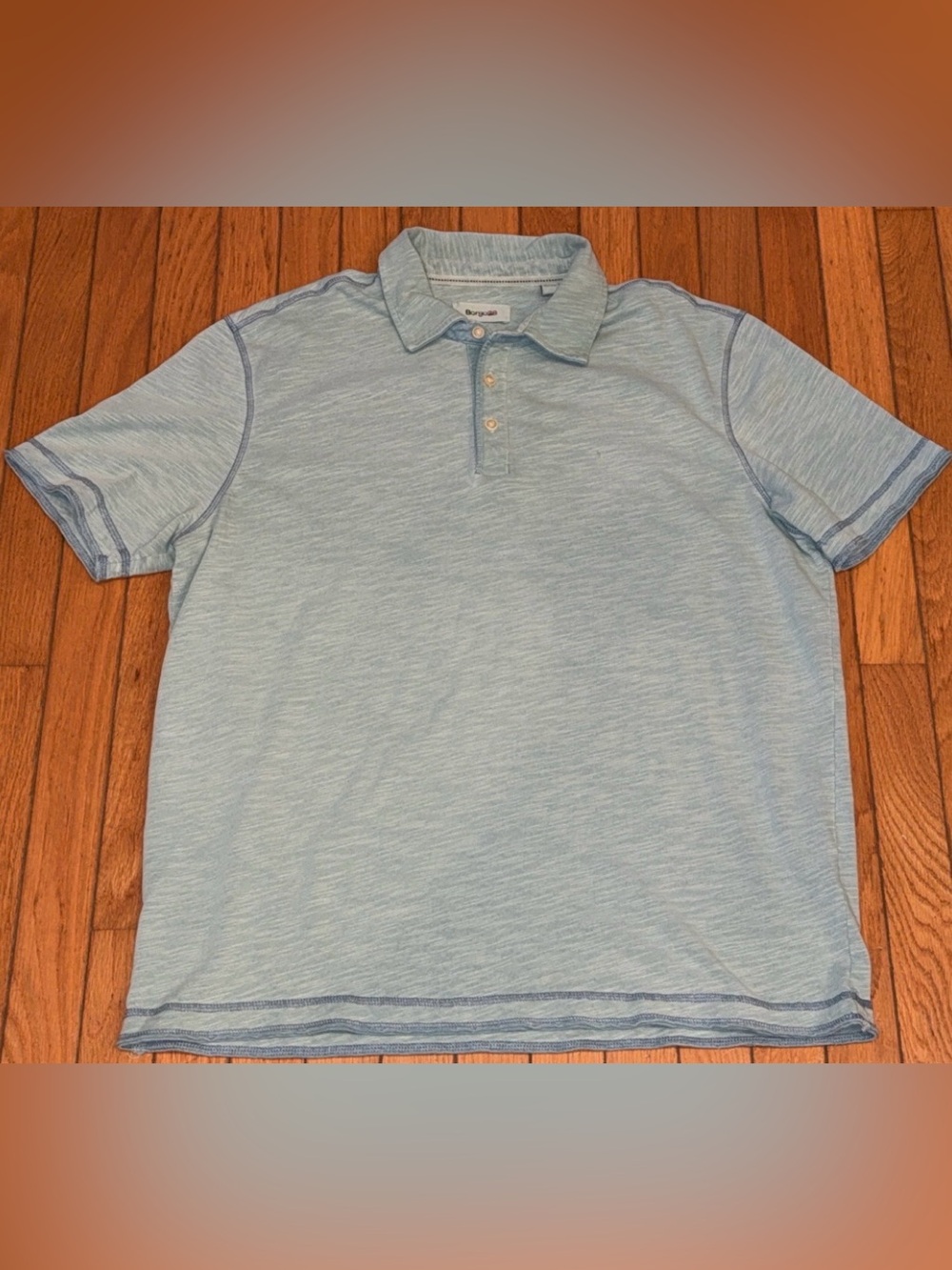 Borgo28 Men's Garment-Dyed Slub Cotton Knit Polo Shirt, XL